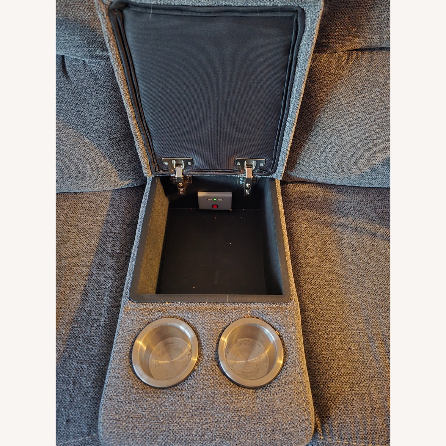 HOM Furniture Dark Gray Fabric 3+ Piece Sectional - image-10