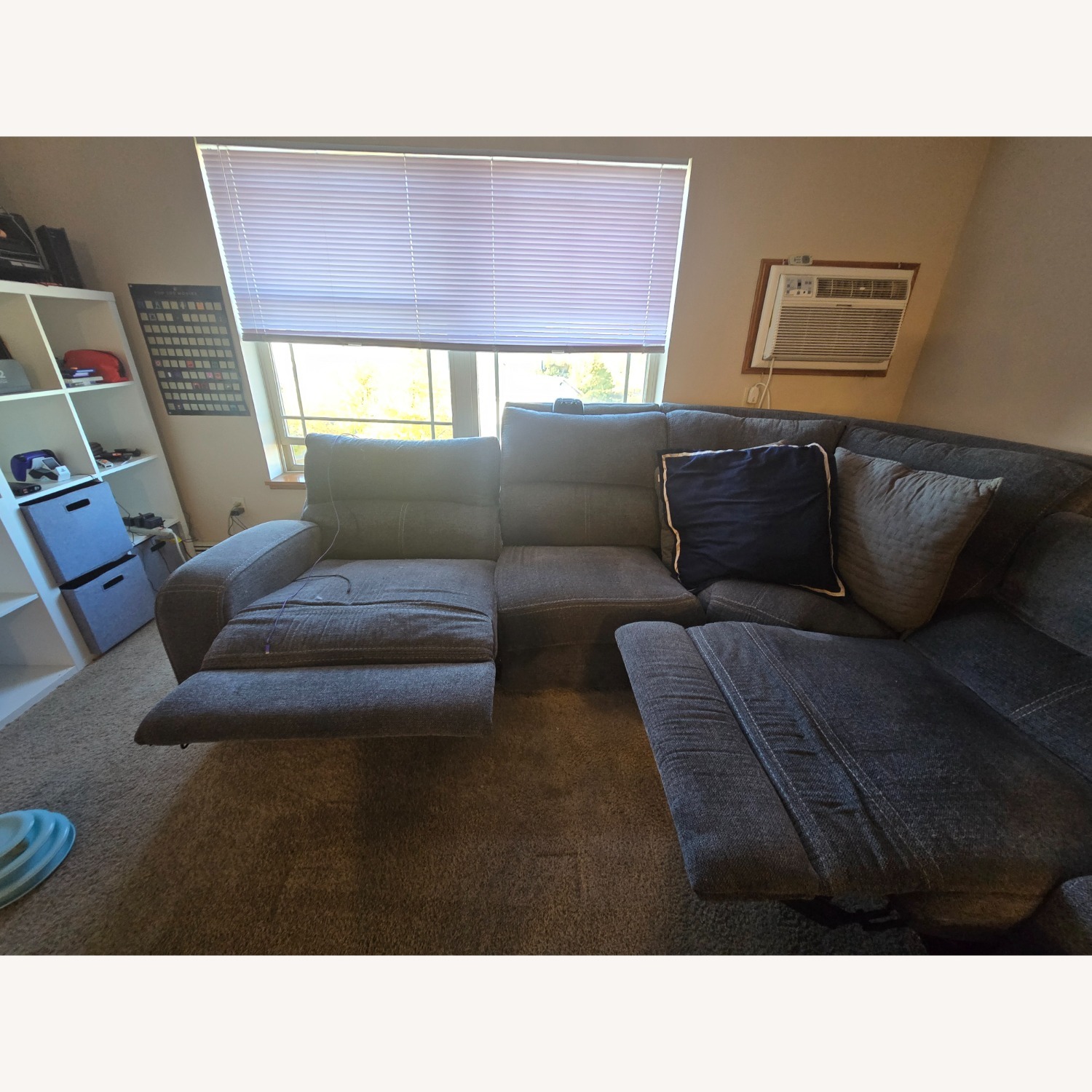 HOM Furniture Dark Gray Fabric 3+ Piece Sectional - image-6