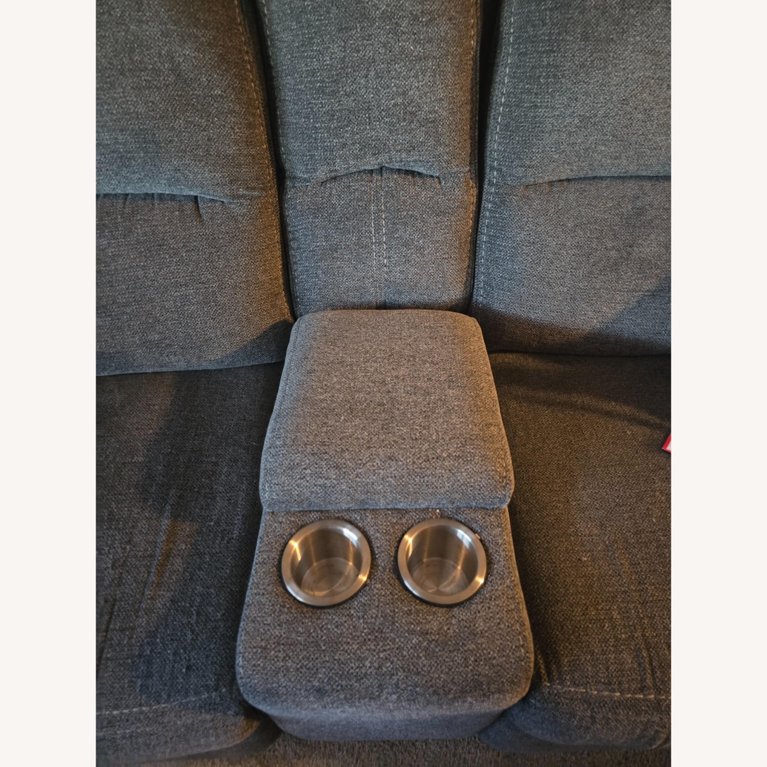 HOM Furniture Dark Gray Fabric 3+ Piece Sectional - image-9