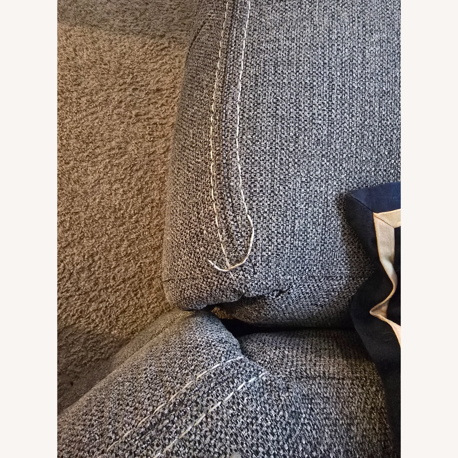 HOM Furniture Dark Gray Fabric 3+ Piece Sectional - image-11