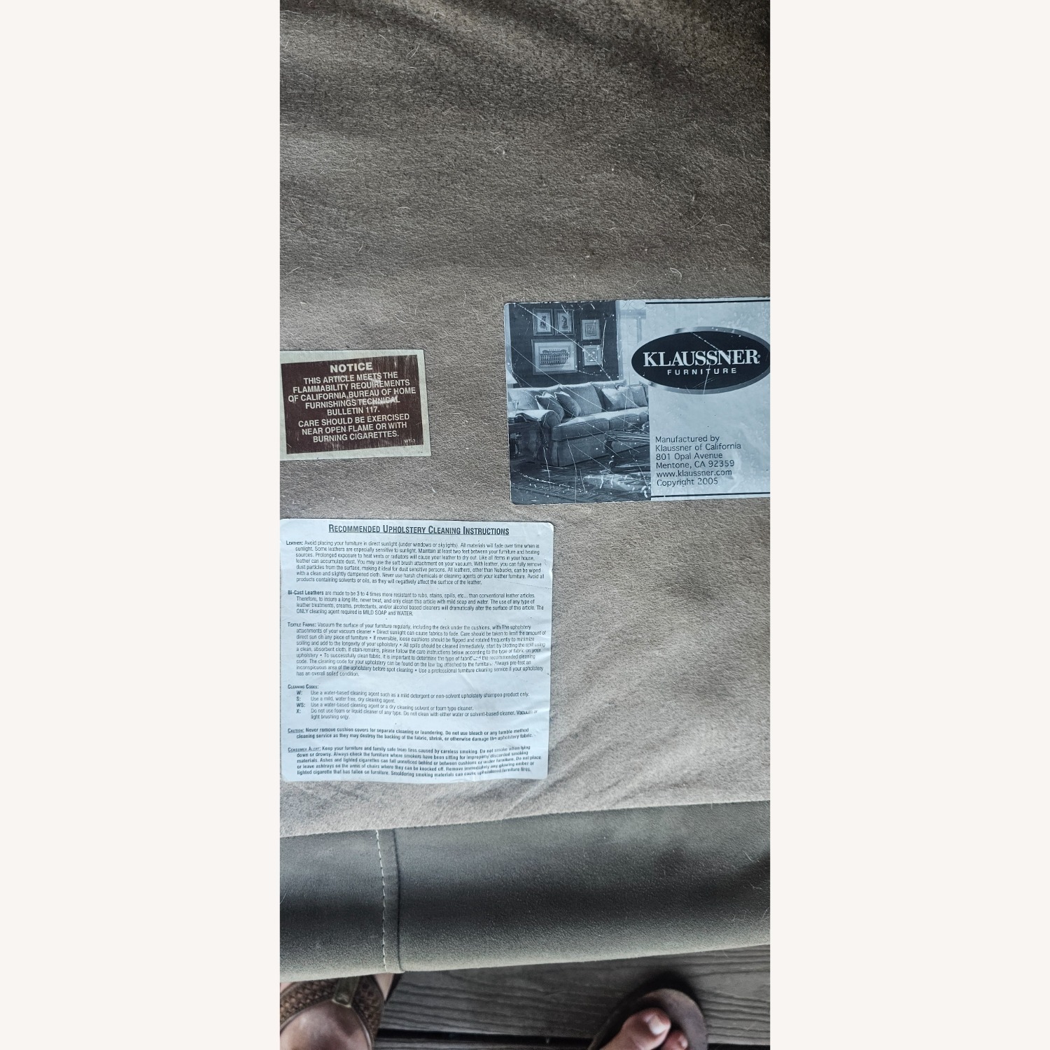 Klaussner Furniture Light Brown Loveseat - image-9