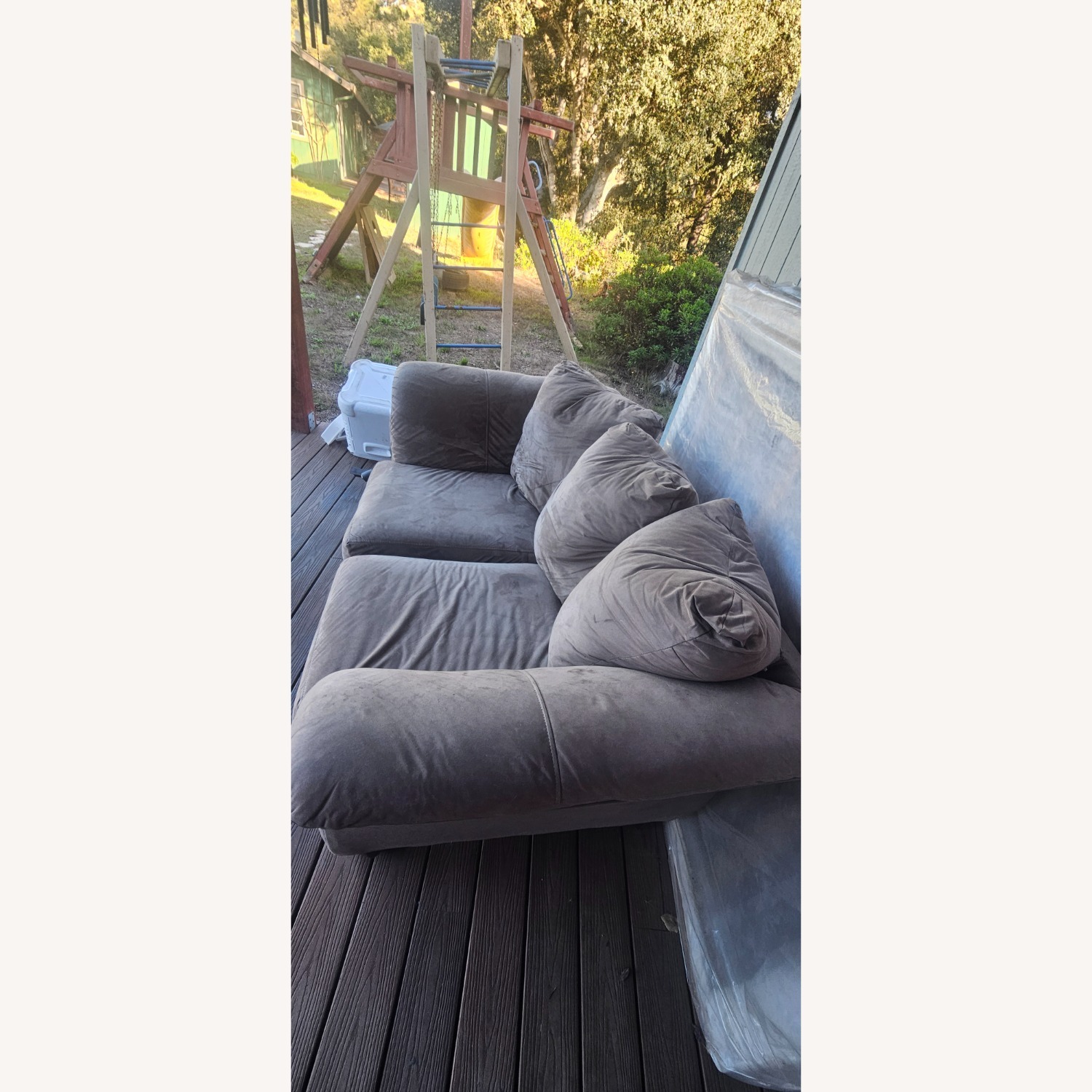 Klaussner Furniture Light Brown Loveseat - image-3