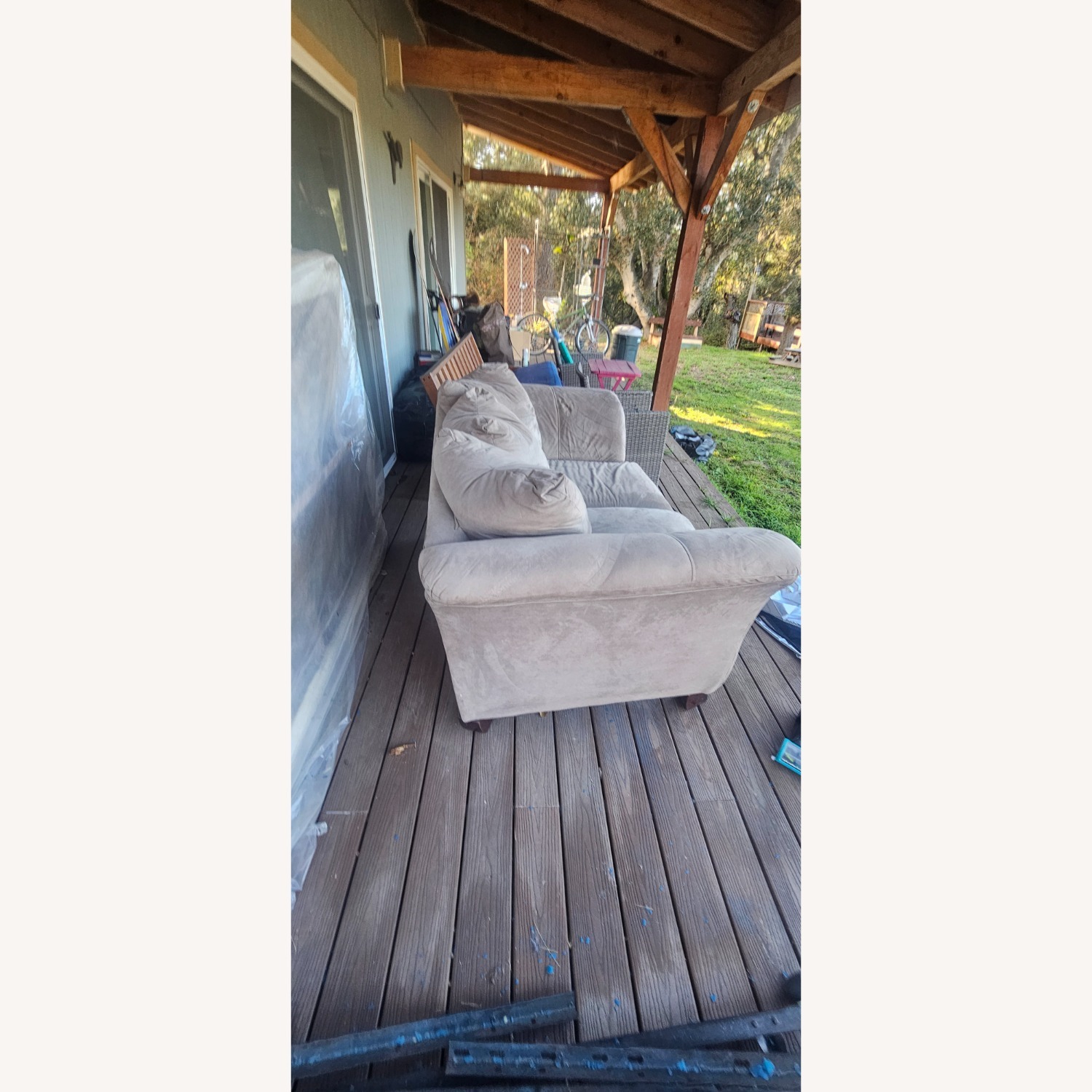 Klaussner Furniture Light Brown Loveseat - image-2