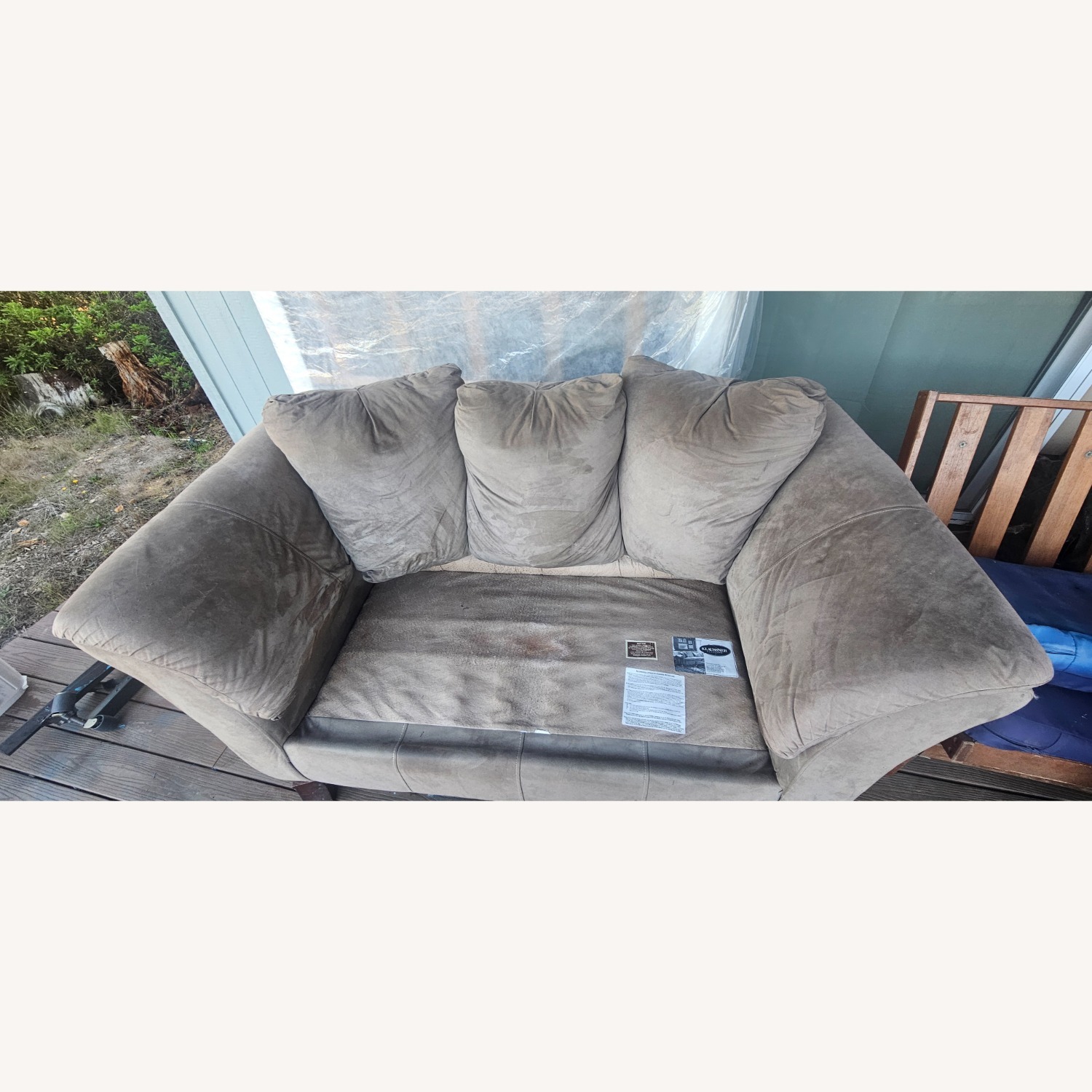 Klaussner Furniture Light Brown Loveseat - image-8