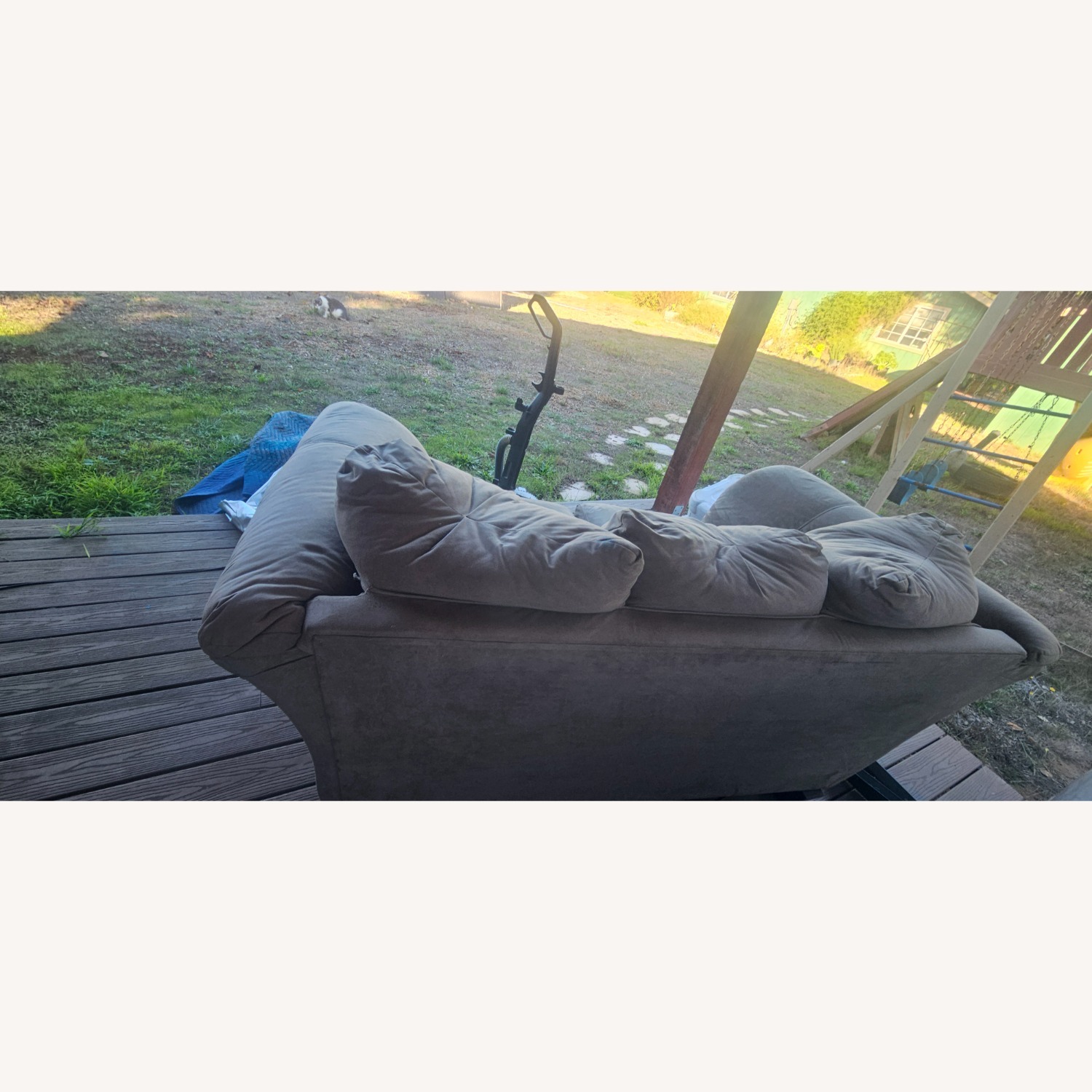 Klaussner Furniture Light Brown Loveseat - image-7