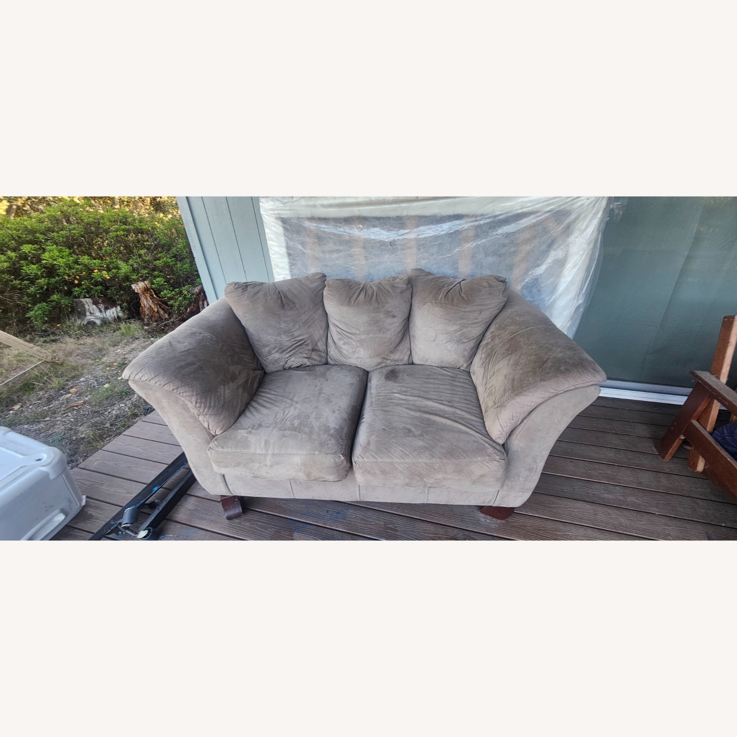 Klaussner Furniture Light Brown Loveseat - image-1