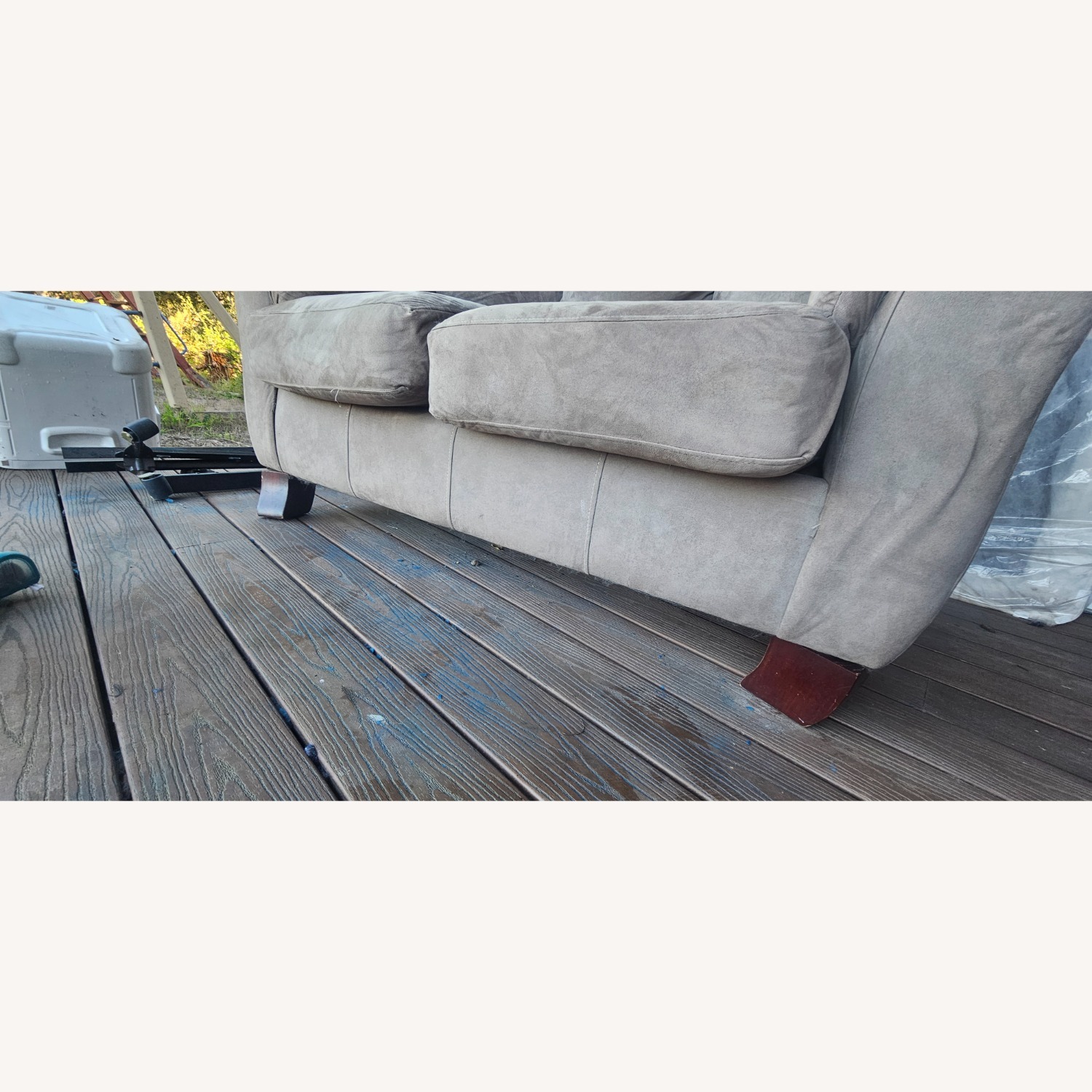 Klaussner Furniture Light Brown Loveseat - image-5