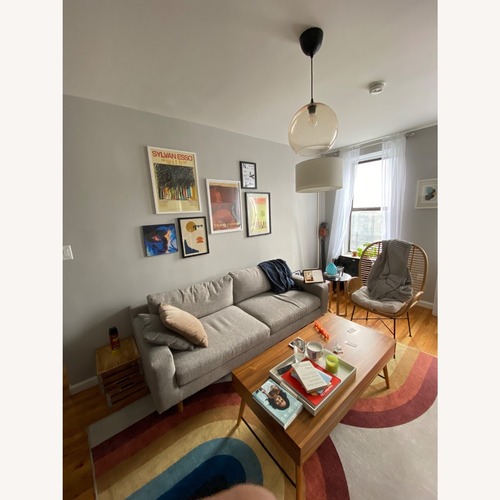 Used West Elm Light Gray Fabric 2 Seater Sofa for sale on AptDeco