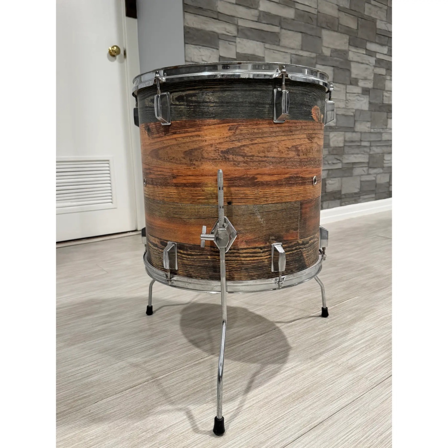 Light Brown Wood Side Table - image-2