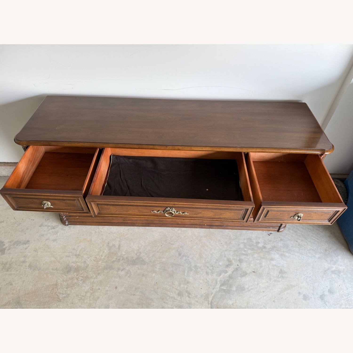 Henredon Dark Brown Wood Sideboard - image-1