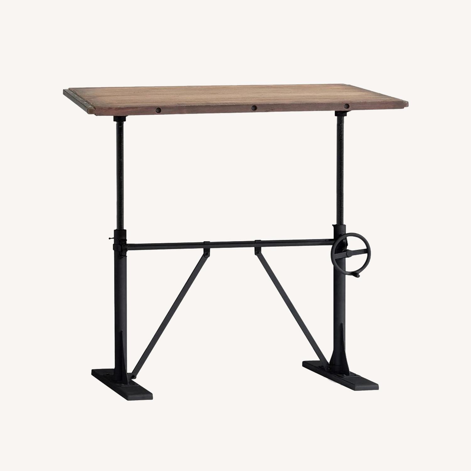 Pottery Barn Brown Pittsburgh Crank Standing Desk (48") - image-0