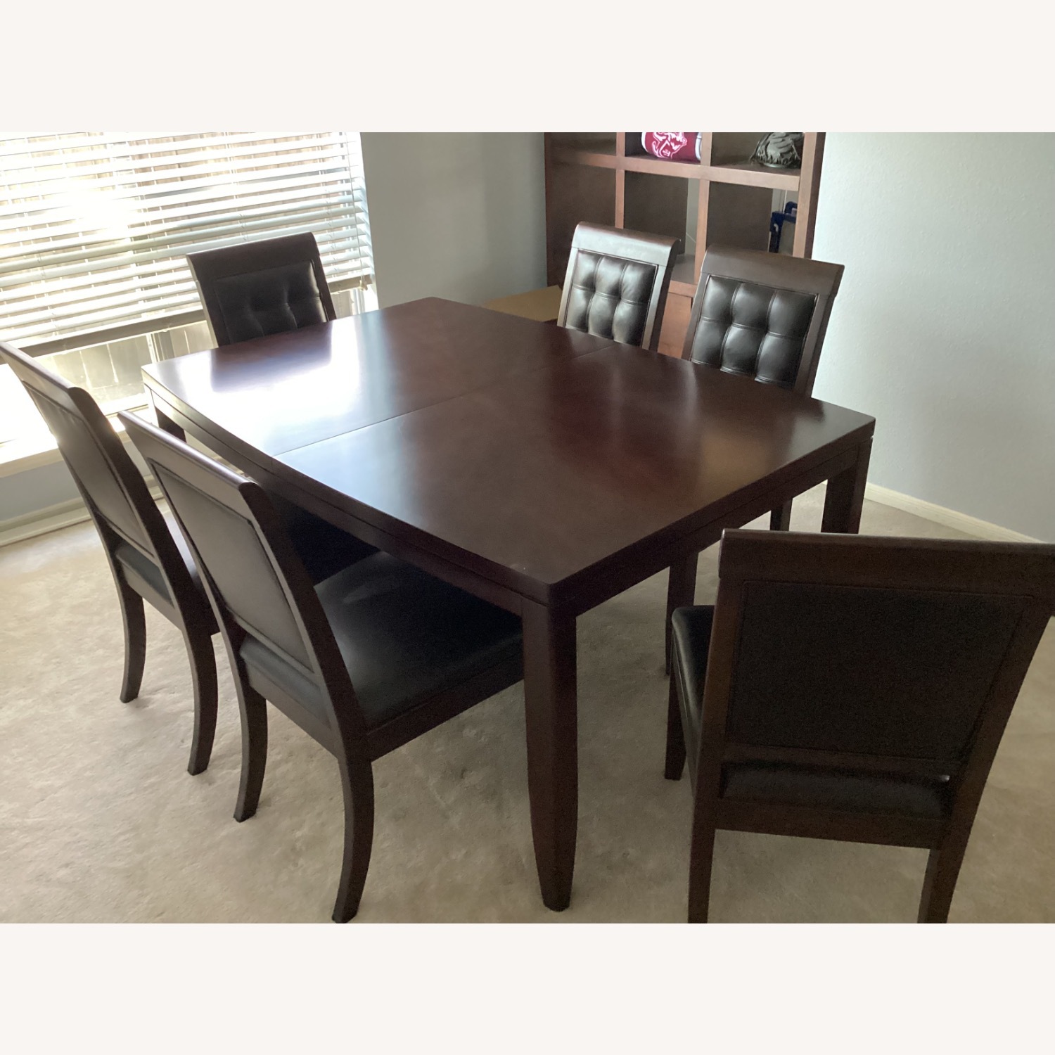 American Drew Wood/Leather Dining Set - image-3