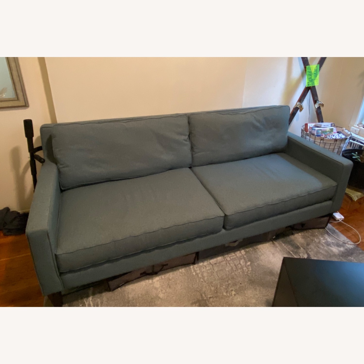 Joybird Levi Blue Fabric 3+ Seater Sofa - image-1