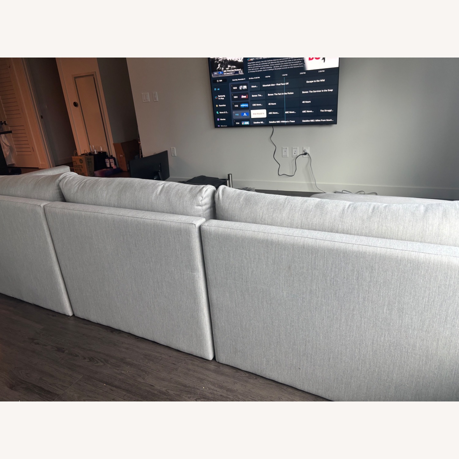 Joybird Light Gray Fabric 3+ Piece Sectional - image-4