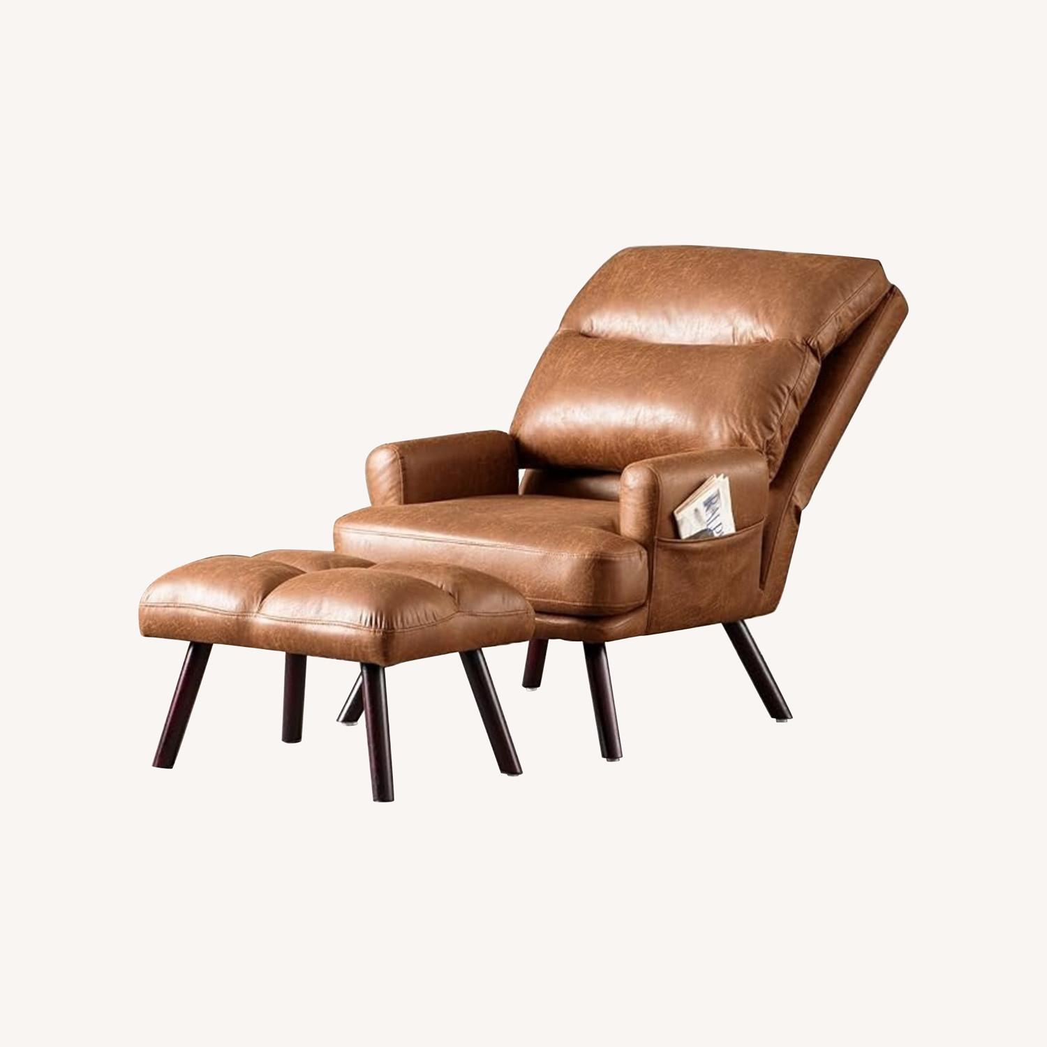 Recliner Chair With Ottoman - image-0
