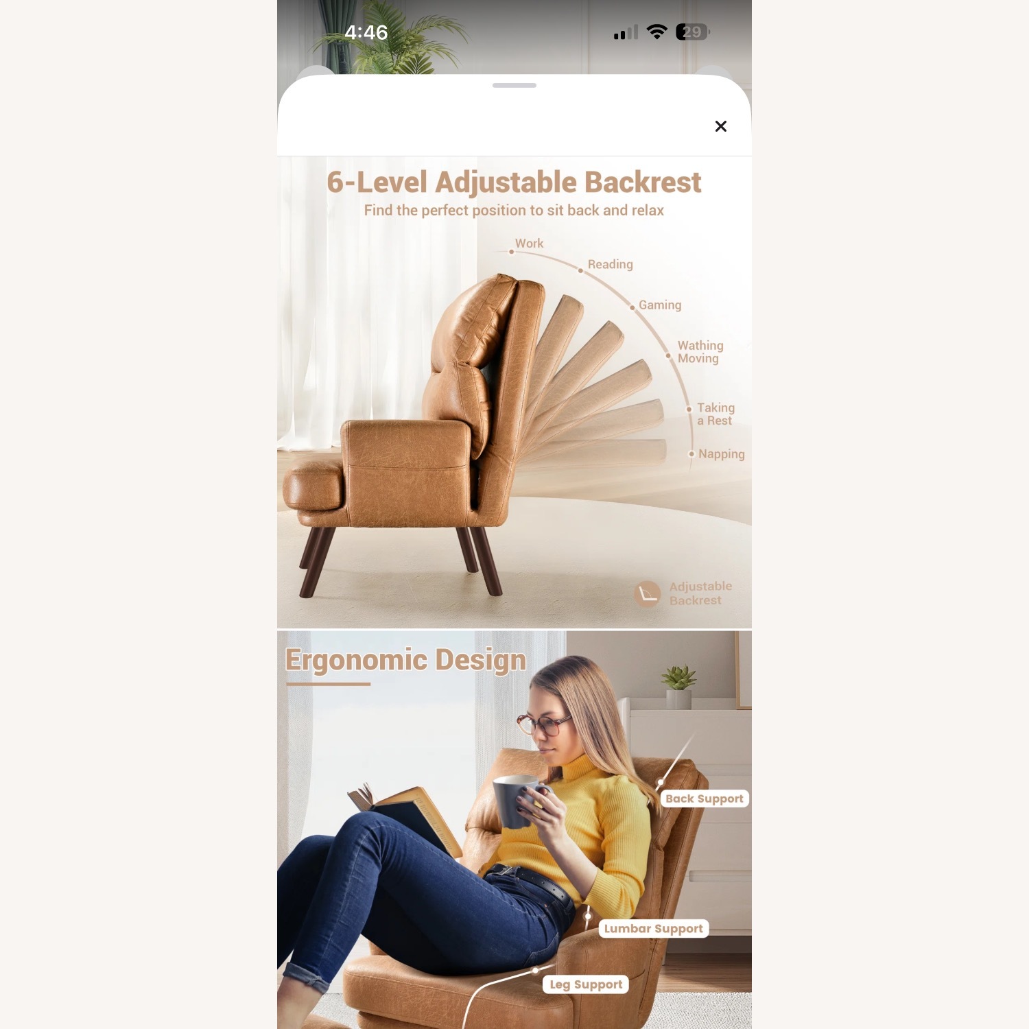 Recliner Chair With Ottoman - image-6