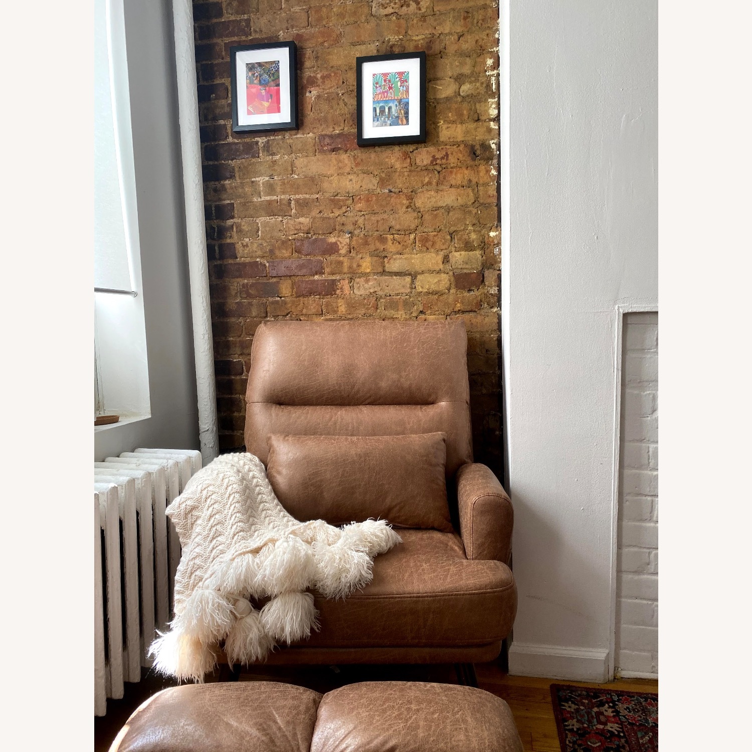 Recliner Chair With Ottoman - image-1