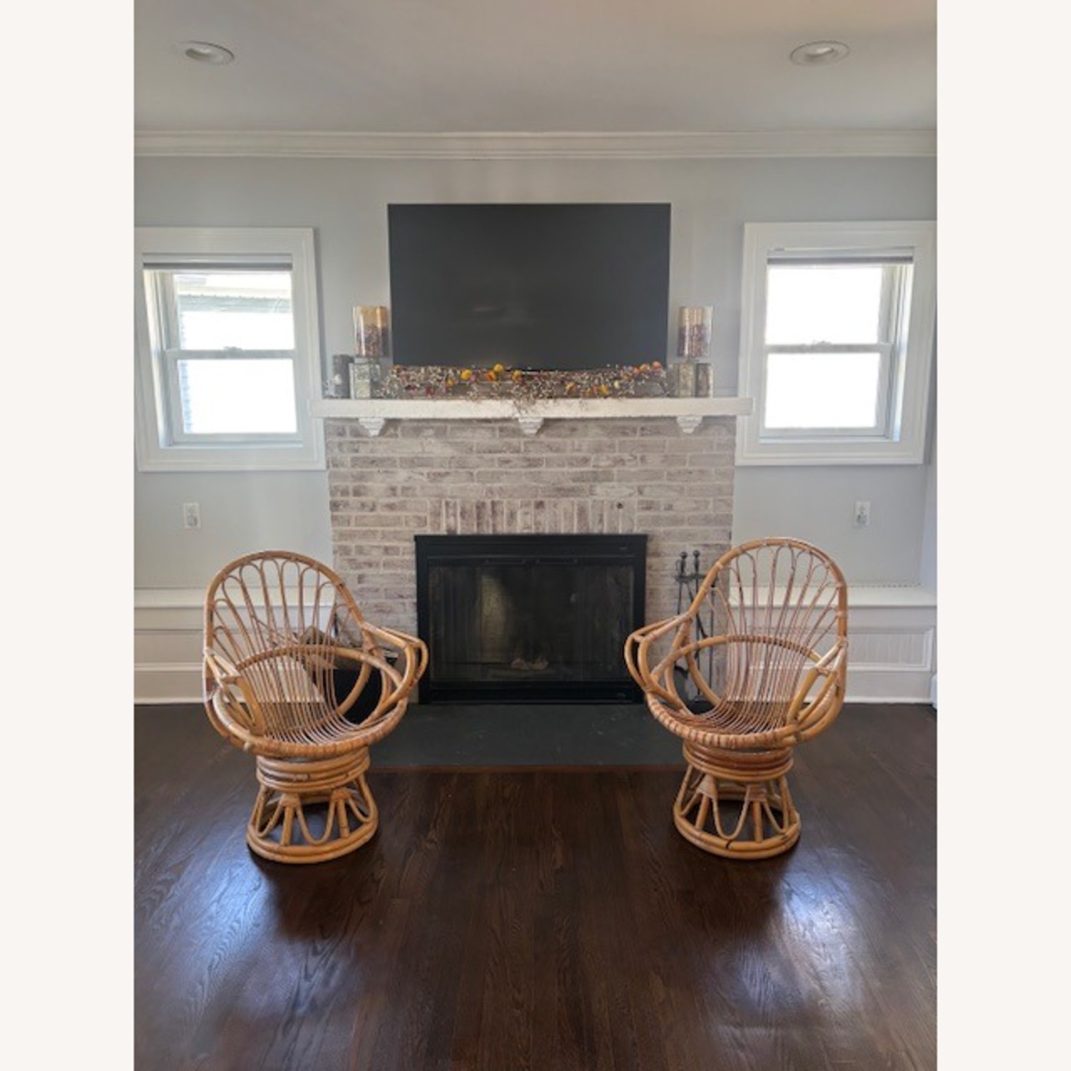 Boho Rattan Chair Set - image-1