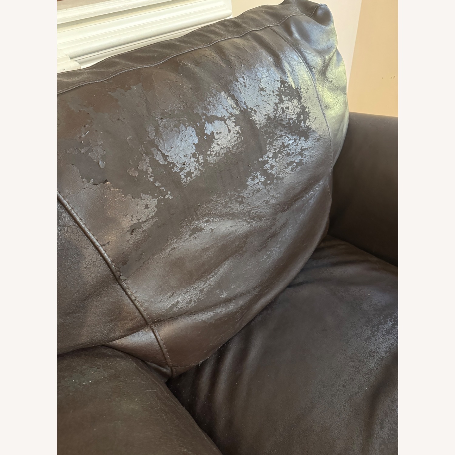 Natuzzi Real Italian Leather Chair and Ottoman - image-4