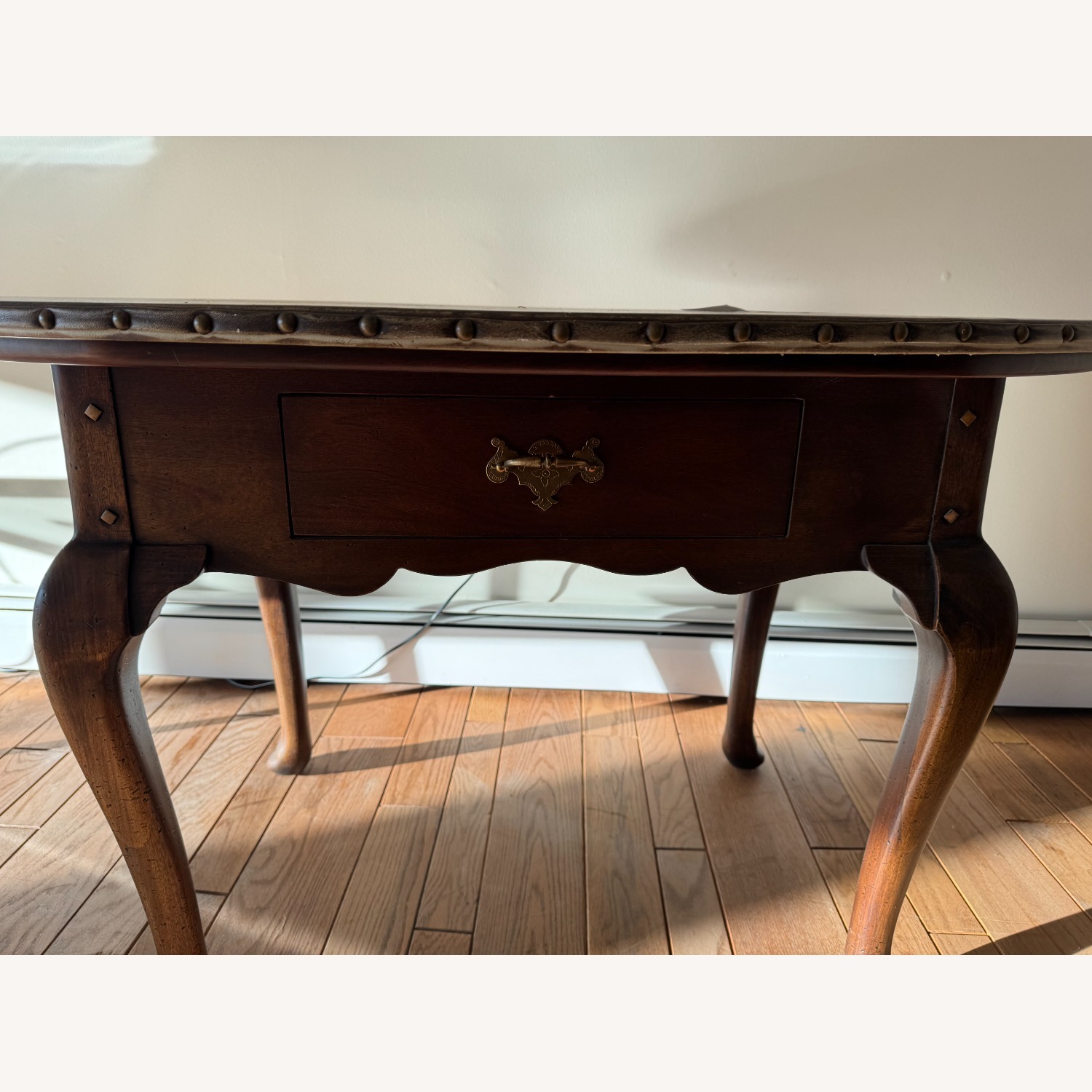 Dark Brown Wood Dining Table - image-2