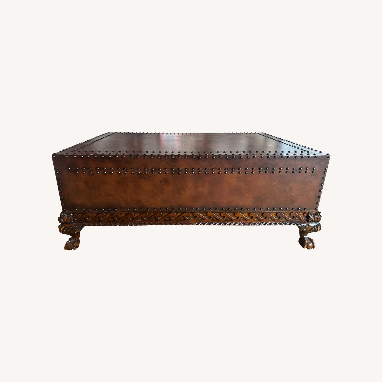 Dark Brown Wood Coffee Table - image-0