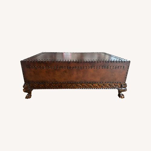 Used Dark Brown Wood Coffee Table for sale on AptDeco
