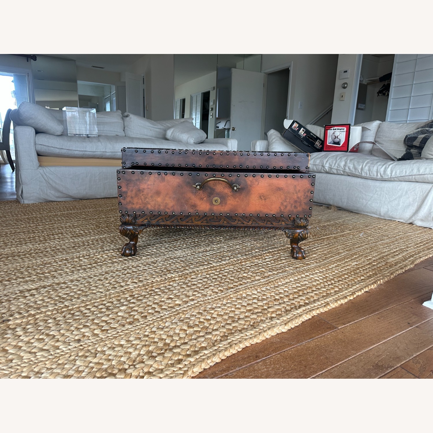 Dark Brown Wood Coffee Table - image-5