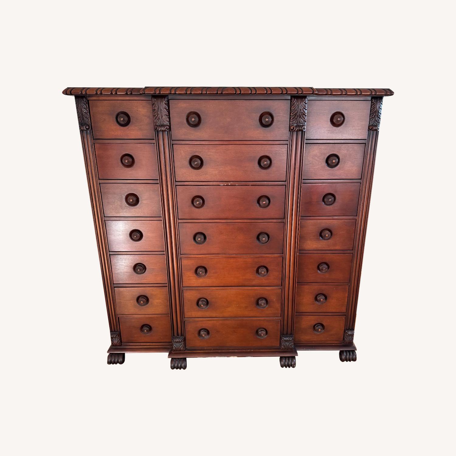 Tall Boy Cherry Dresser - image-0