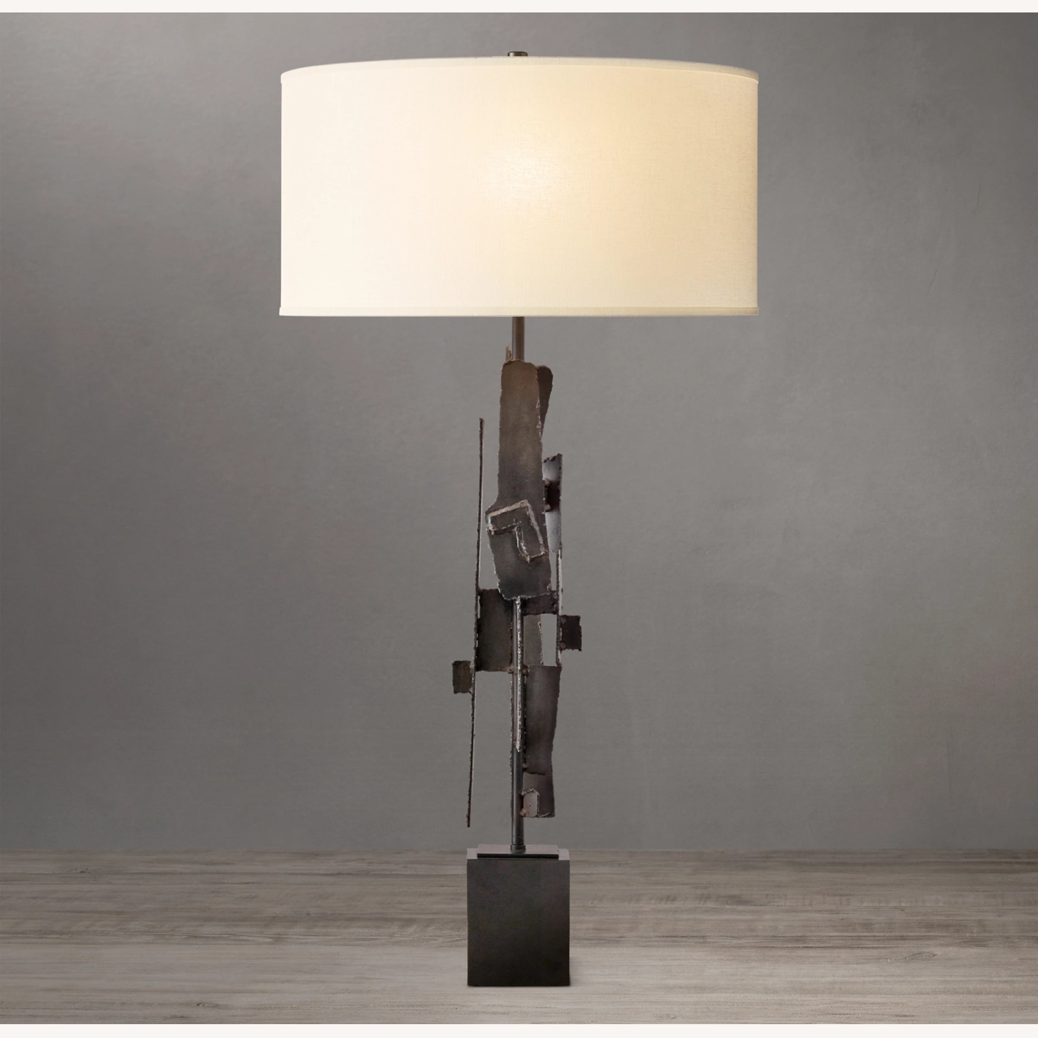 Restoration Hardware Brutalist Torch-Cut Buffet Lamp - image-0