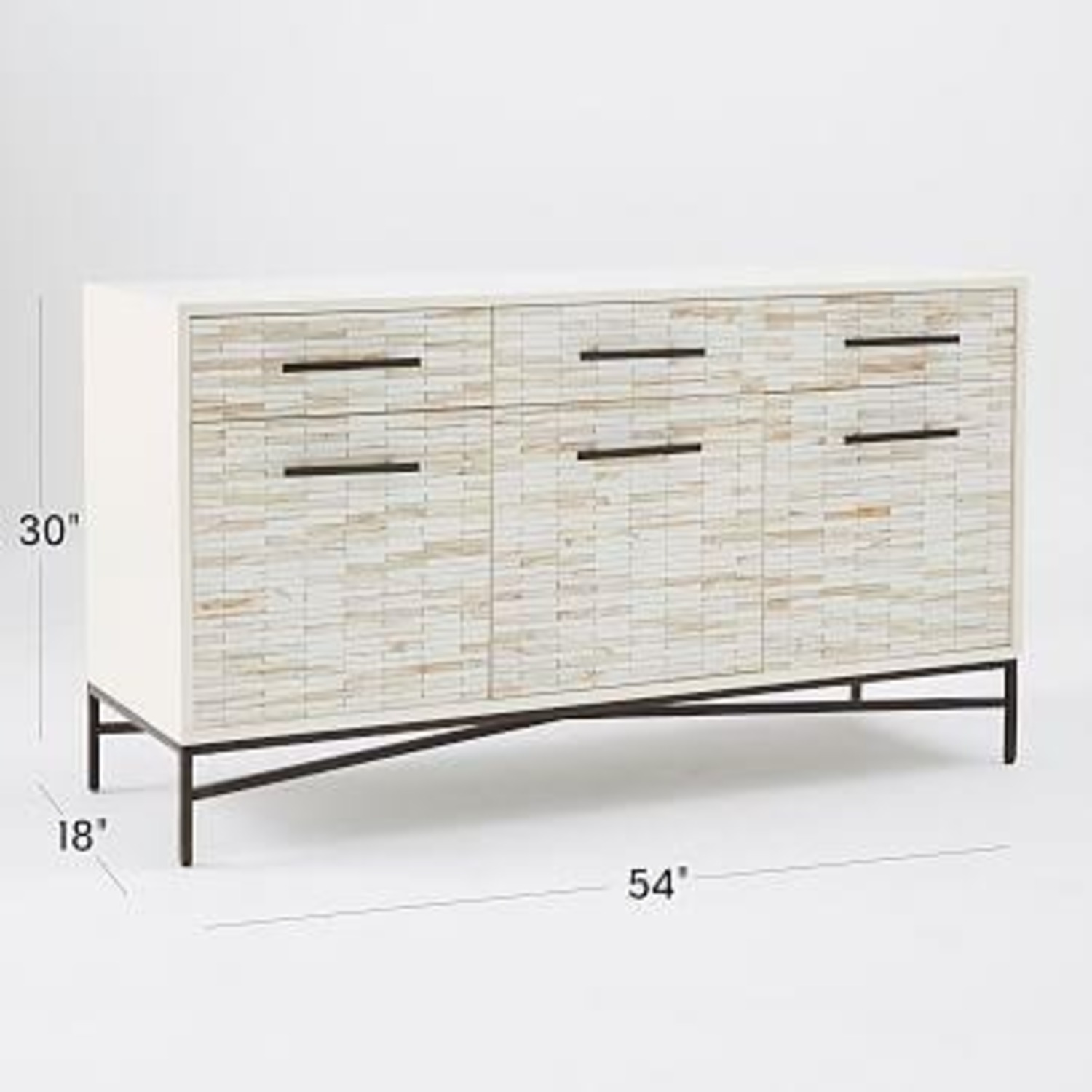 West Elm Tiled 54” Buffet/Media Console  - image-1