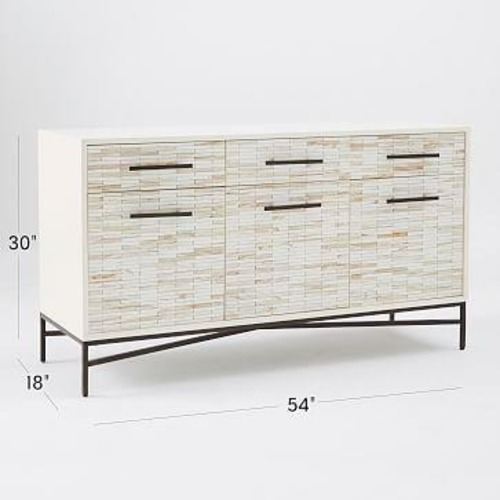 Used West Elm Tiled 54” Buffet/Media Console for sale on AptDeco