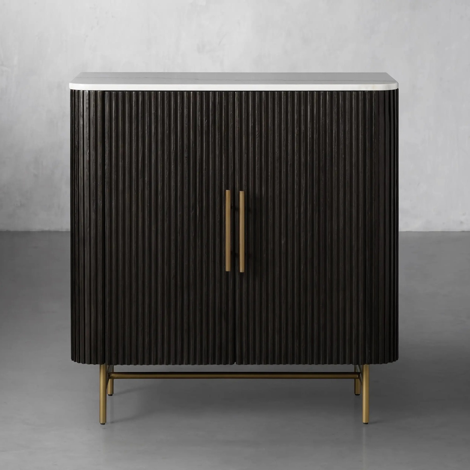 Finnley 2-Door Ebony Chest with Marble Top - image-8