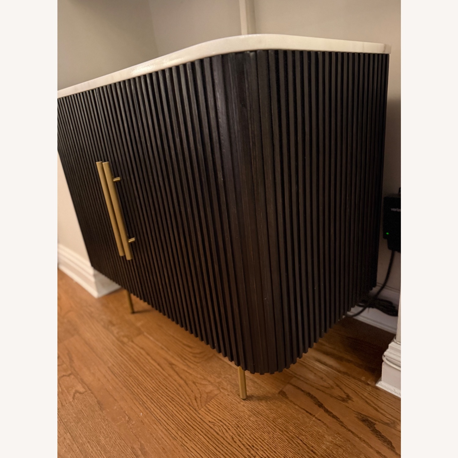 Finnley 2-Door Ebony Chest with Marble Top - image-4