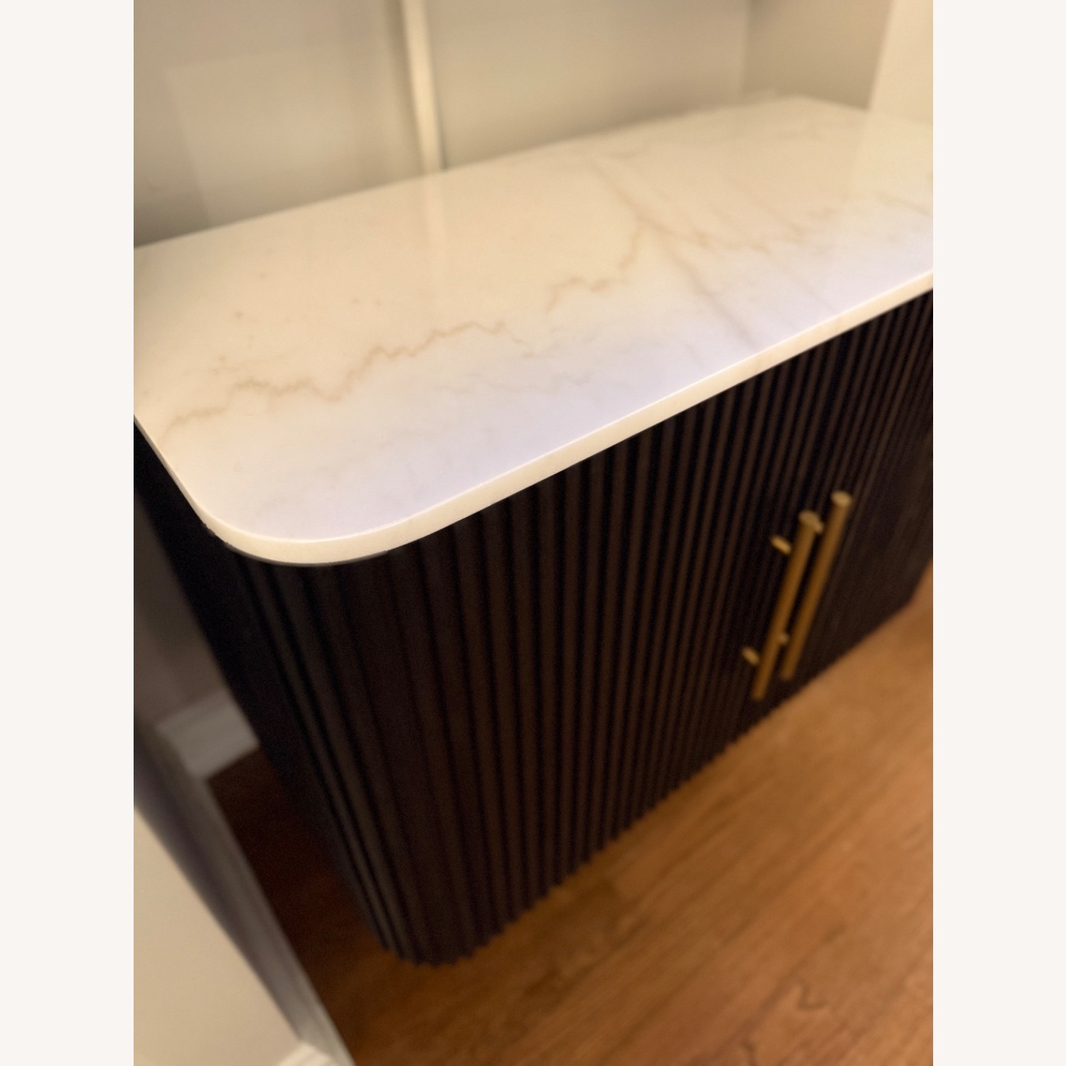 Finnley 2-Door Ebony Chest with Marble Top - image-3