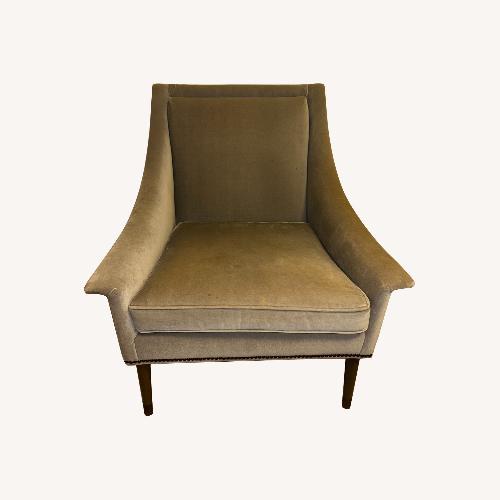 Used Anthropologie Light Gray Fabric Armchair for sale on AptDeco