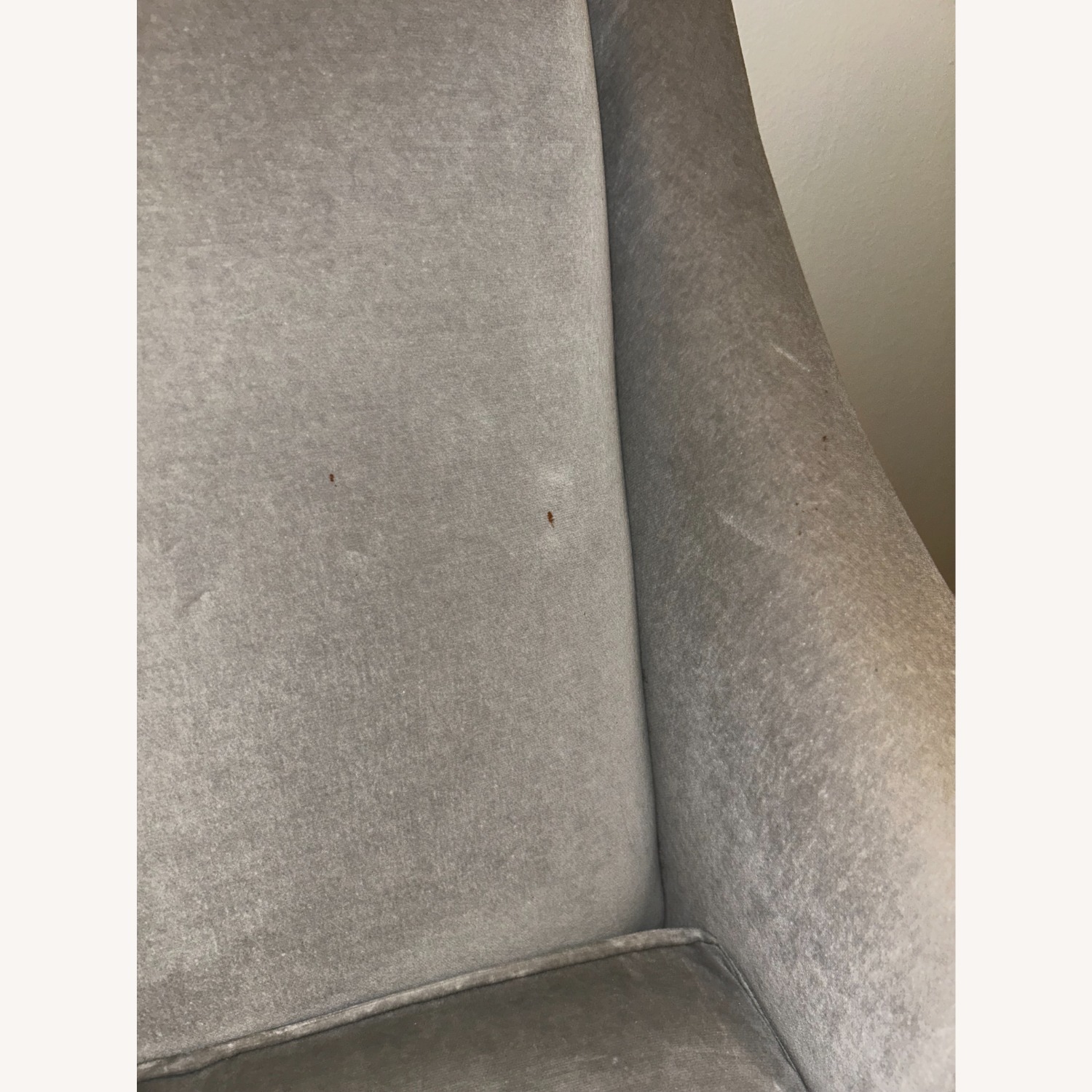 Anthropologie Light Gray Fabric Armchair - image-4