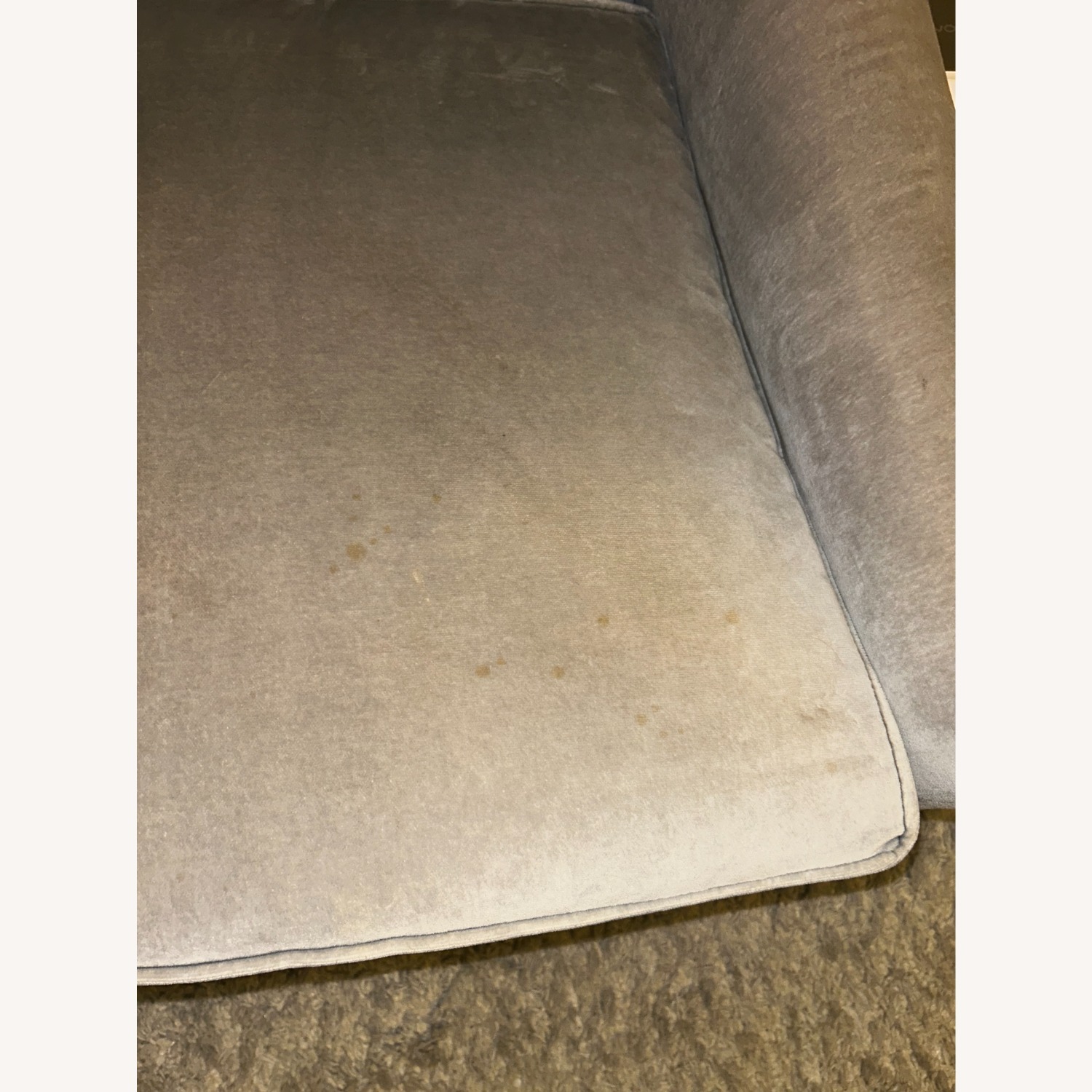 Anthropologie Light Gray Fabric Armchair - image-6