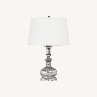 Pottery Barn Silver Fabric Table Lamps