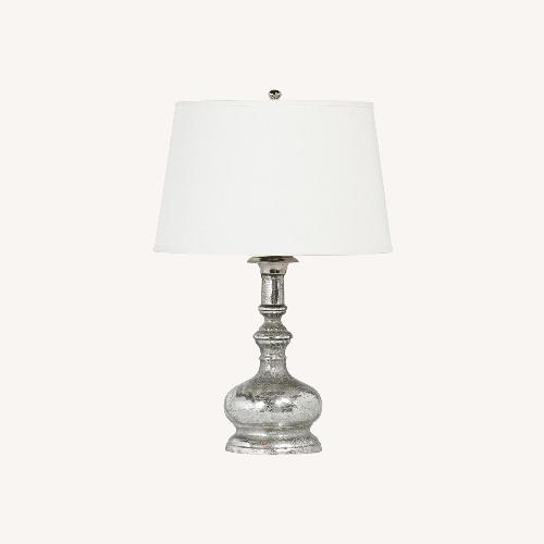 Used Pottery Barn Silver Fabric Table Lamps for sale on AptDeco
