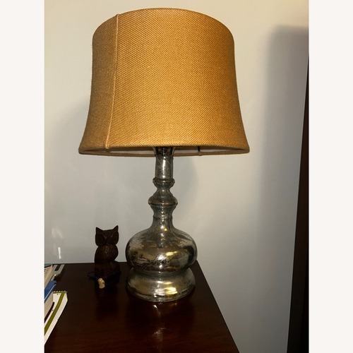Used Pottery Barn Silver Fabric Table Lamps for sale on AptDeco