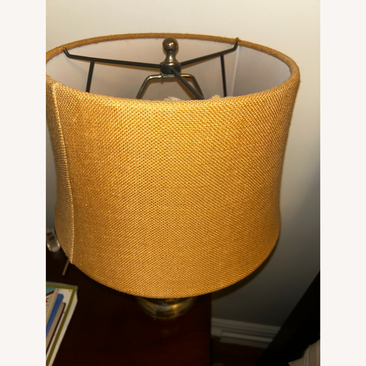 Pottery Barn Silver Fabric Table Lamps - image-4