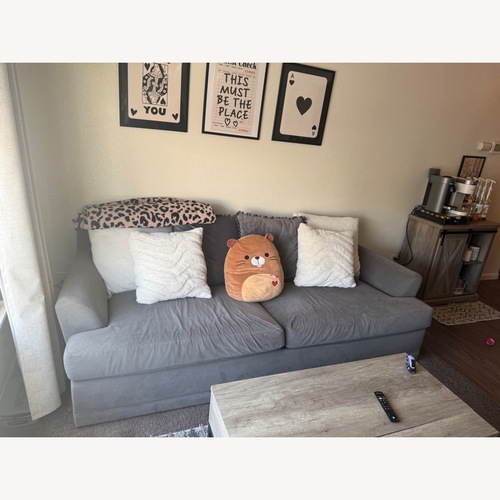 Used Dark Gray Fabric 2 Seater Sofa for sale on AptDeco