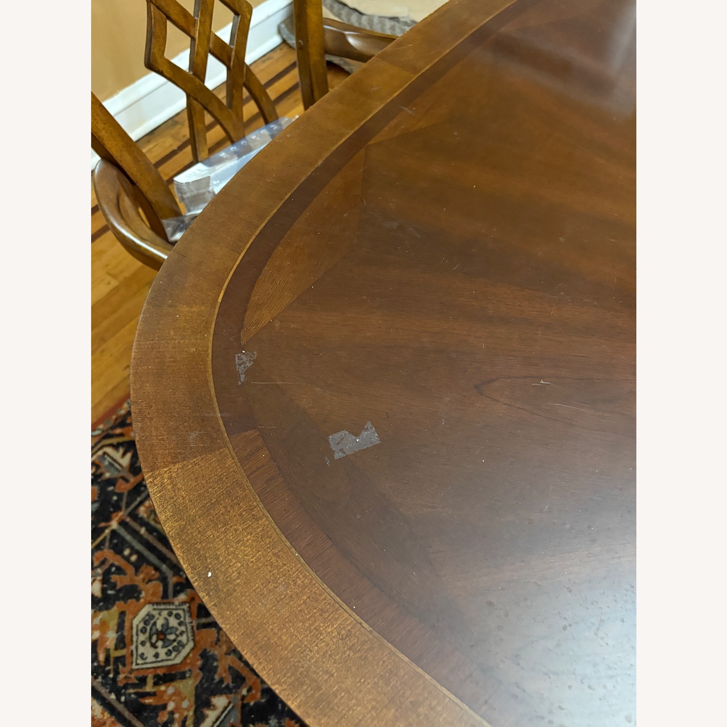 Dark Brown Wood Dining Set - image-8