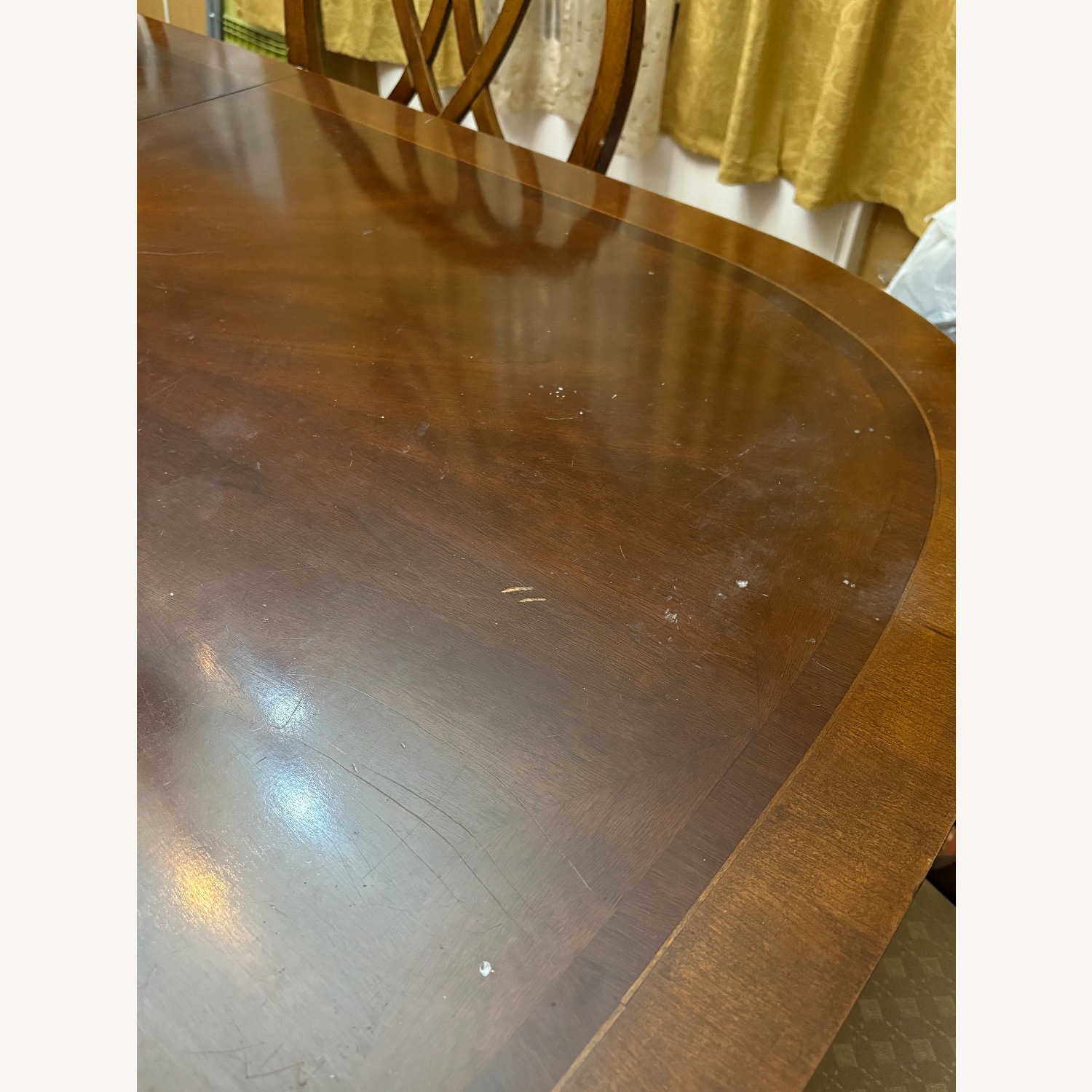 Dark Brown Wood Dining Set - image-7