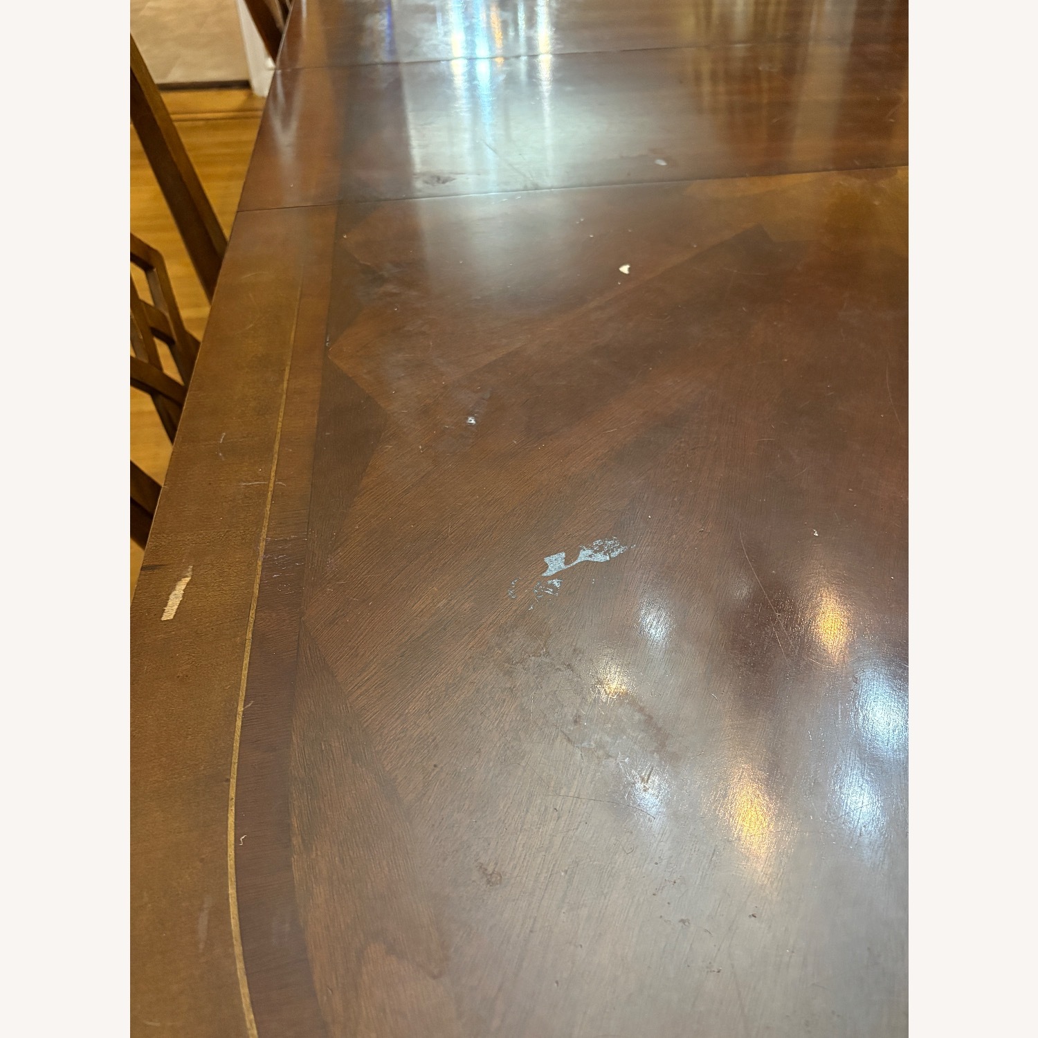 Dark Brown Wood Dining Set - image-9