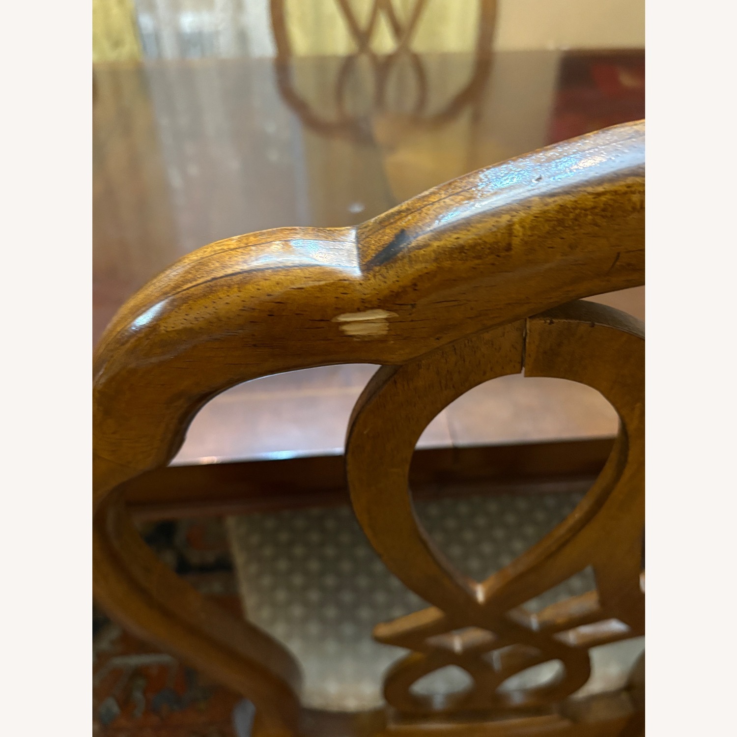 Dark Brown Wood Dining Set - image-6