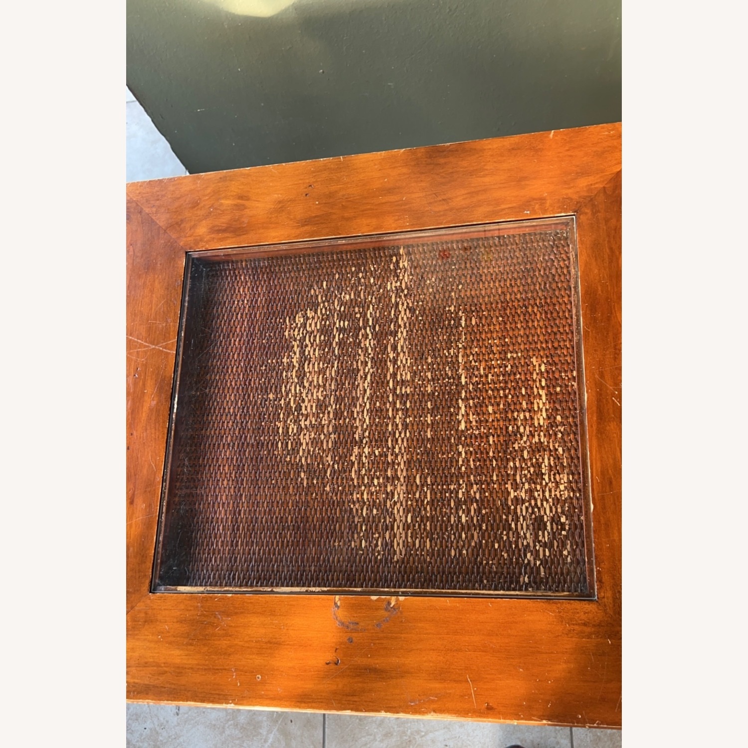 Wooden Table Glass Top - image-2