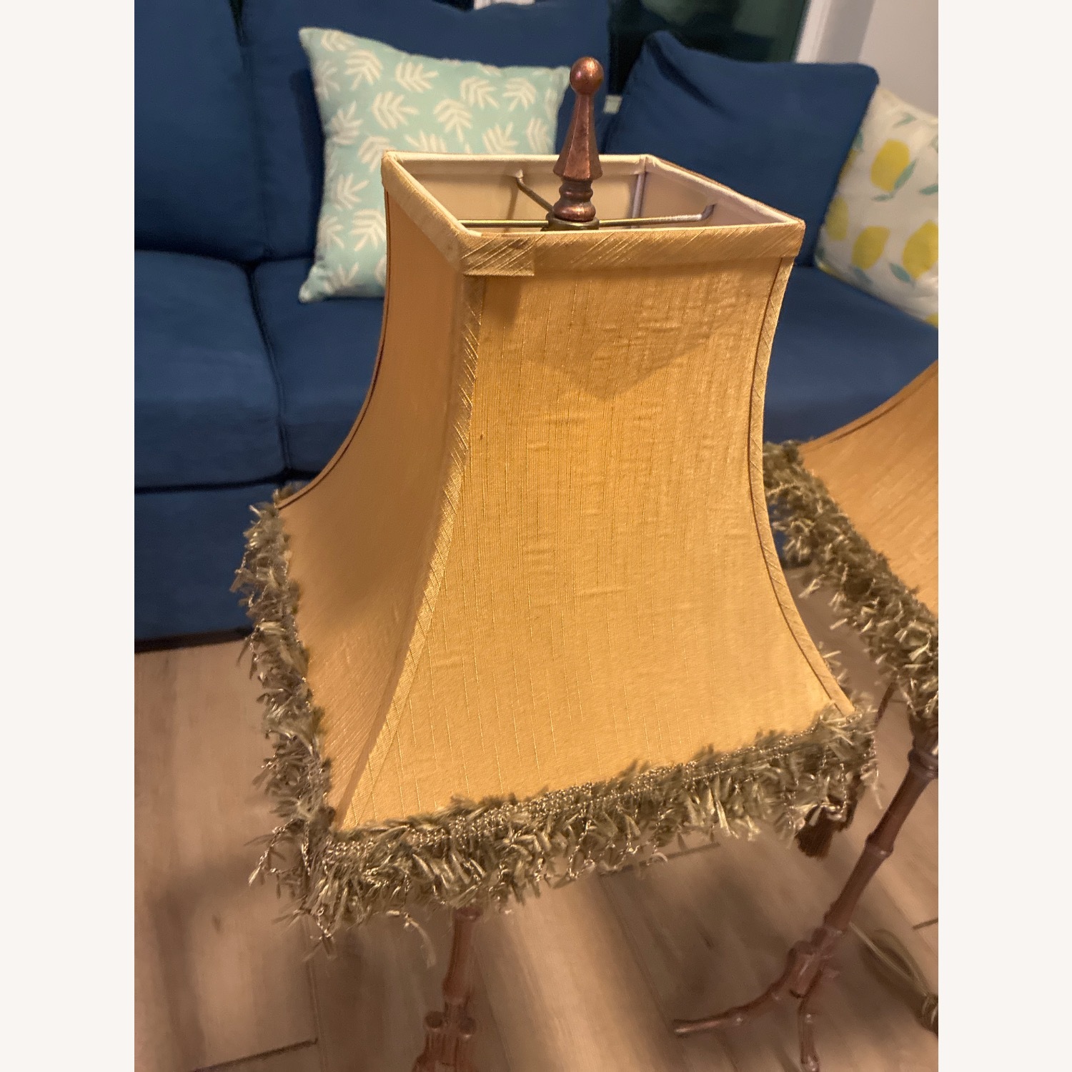 Mid-century Faux Bamboo Lamps - image-2