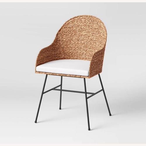 Used Target Threshold Natural Wicker Dining Chairs for sale on AptDeco