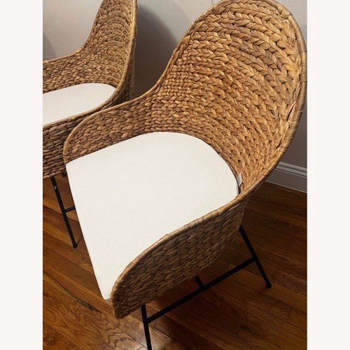 Used Target Threshold Natural Wicker Dining Chairs for sale on AptDeco